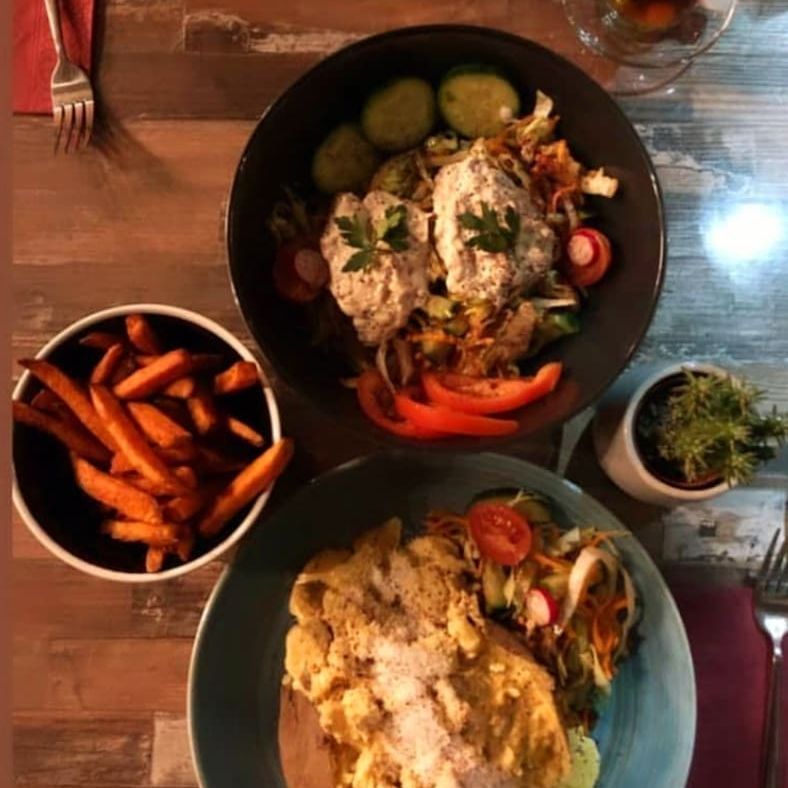 Dish served at the halal restaurant