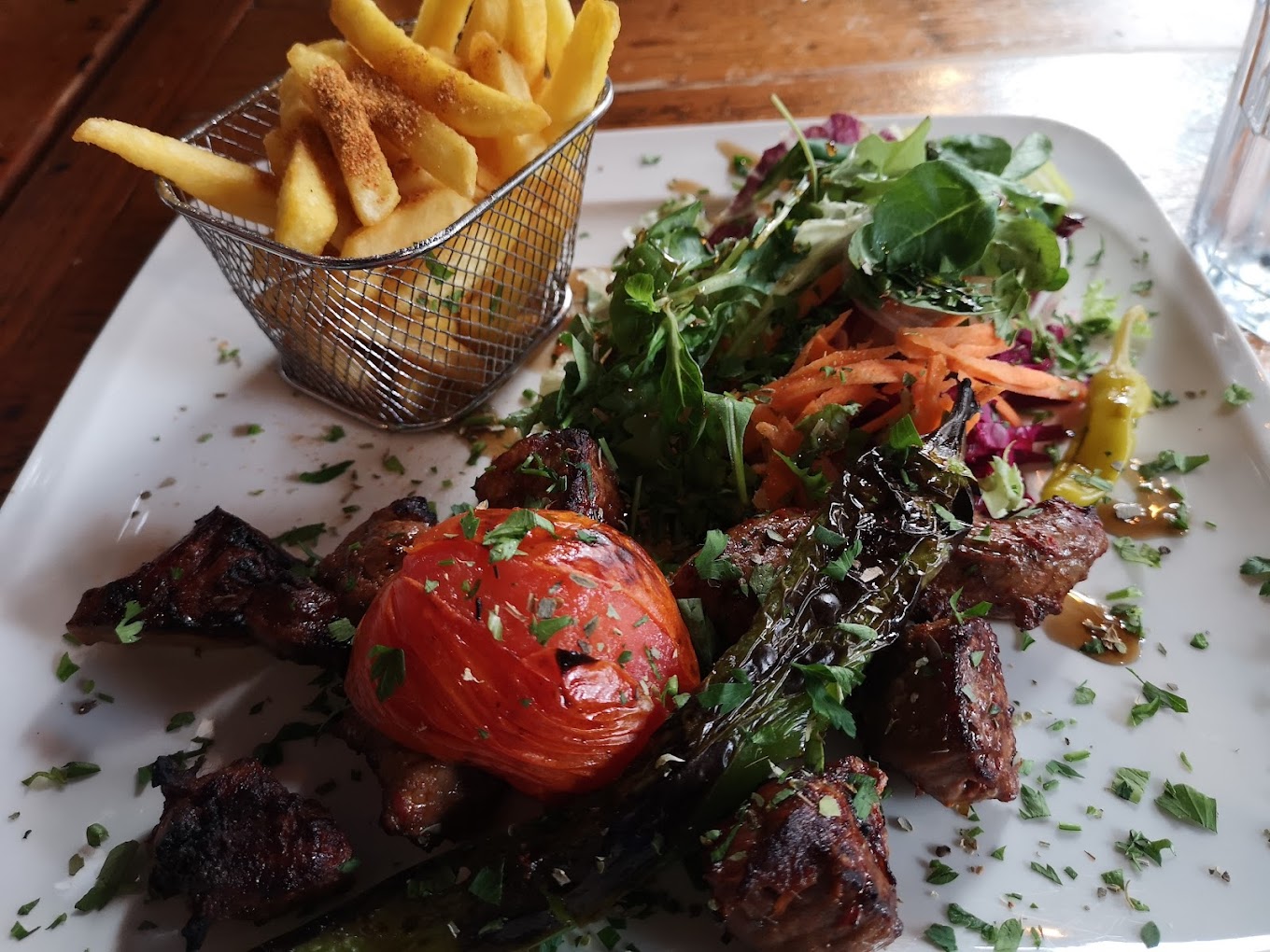 Dish served at the halal restaurant