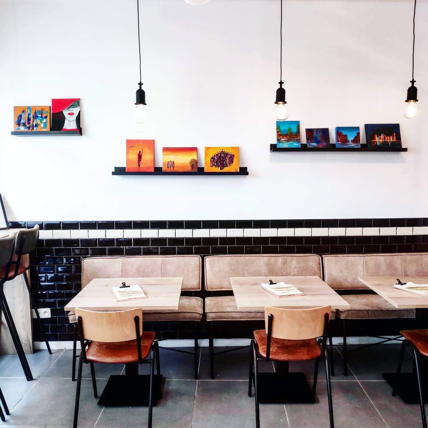 Interior/exterior of the halal restaurant