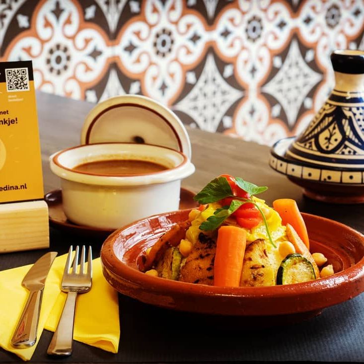 Dish served at the halal restaurant
