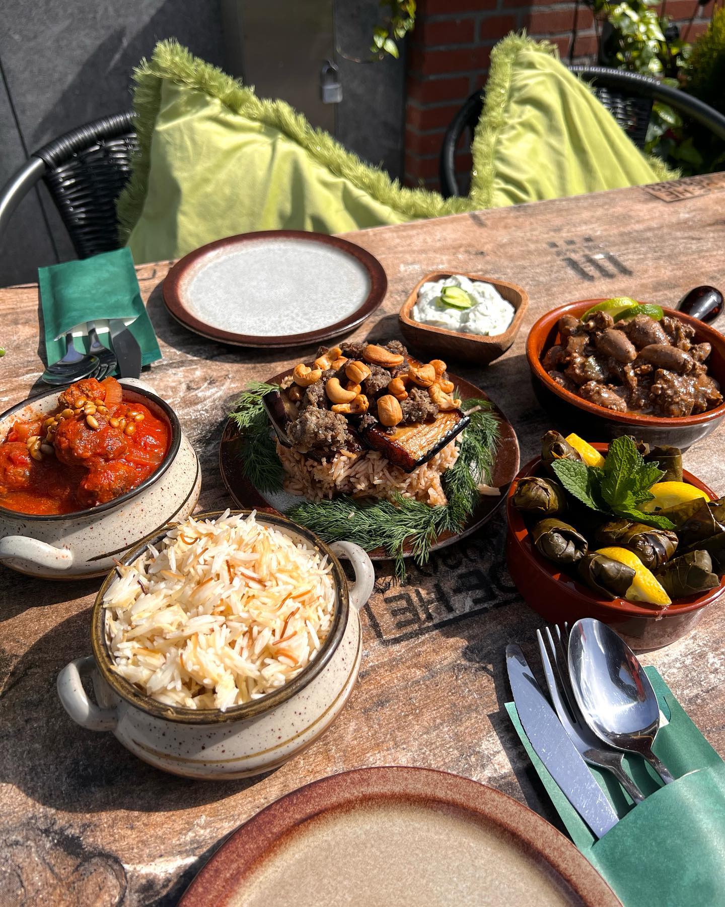Plat servi au restaurant halal
