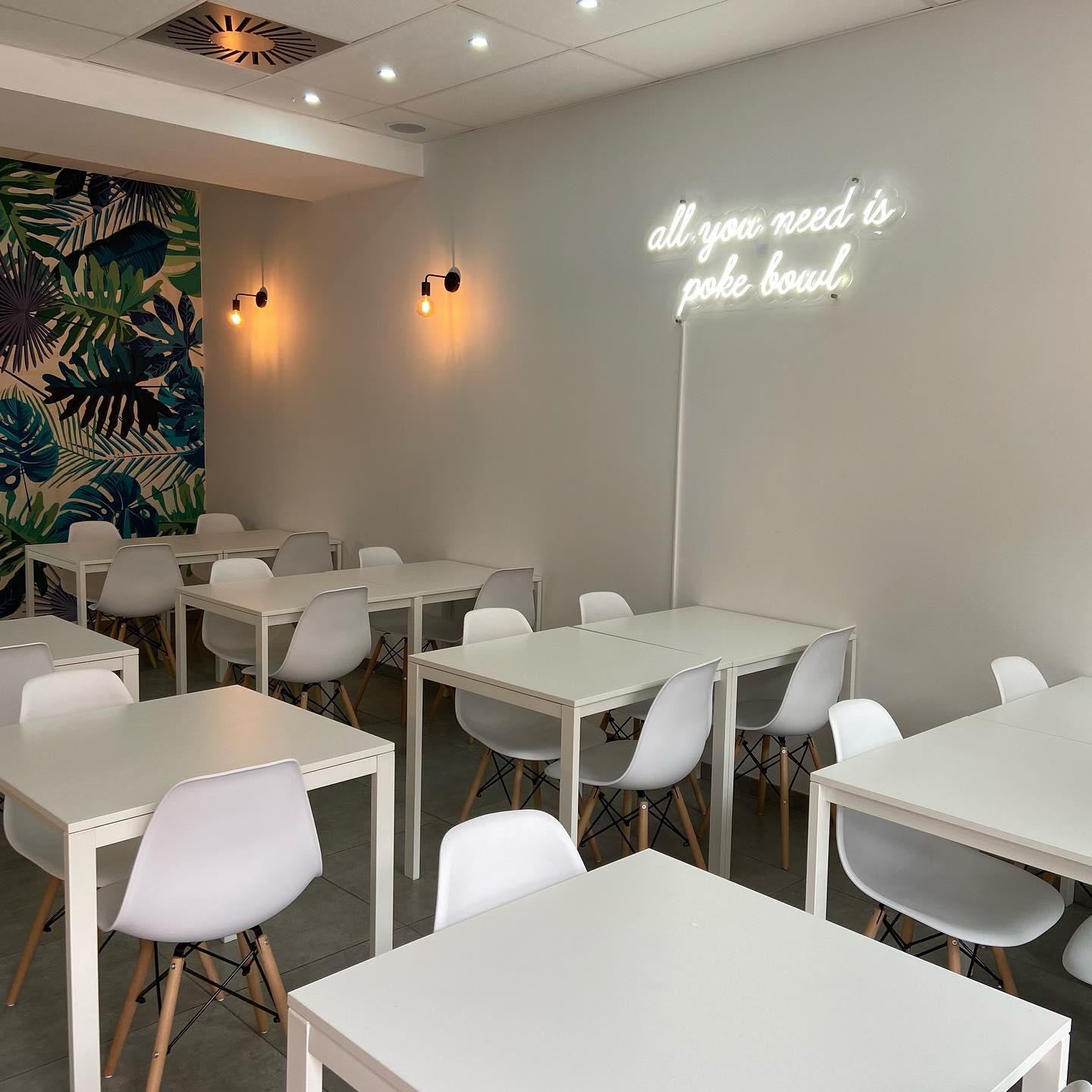 Interior/exterior of the halal restaurant