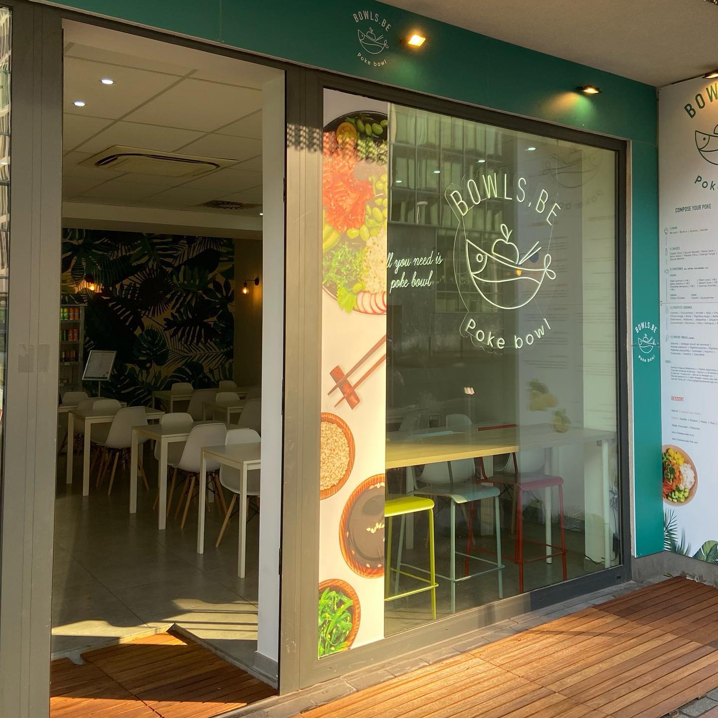 Interior/exterior of the halal restaurant