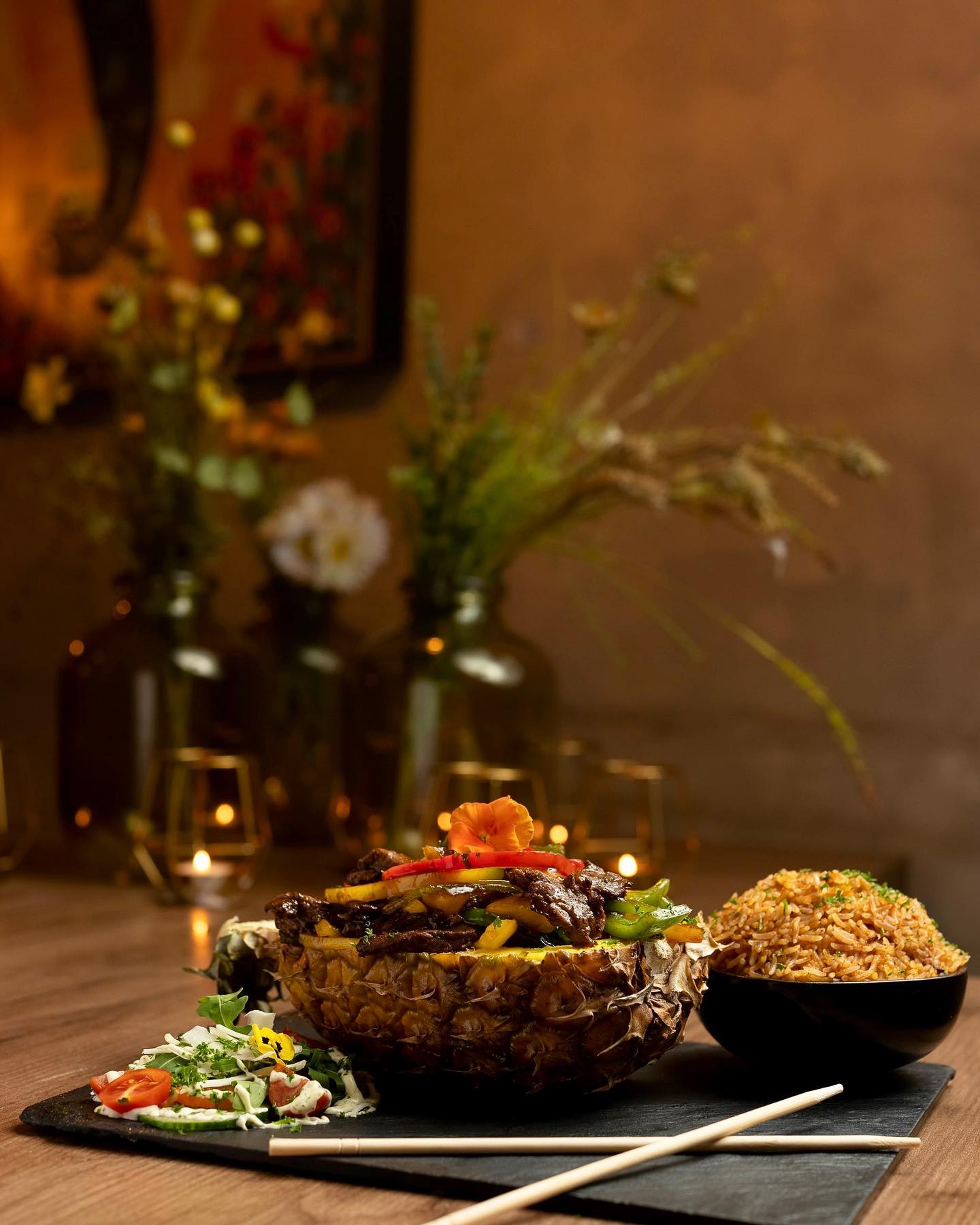 Dish served at the halal restaurant