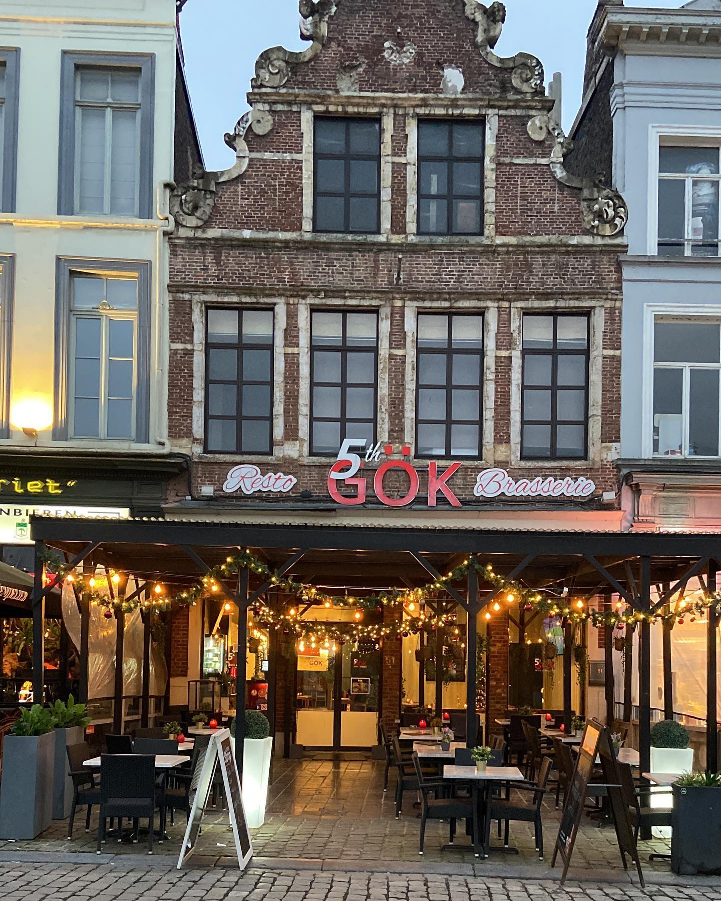 Interior/exterior of the halal restaurant