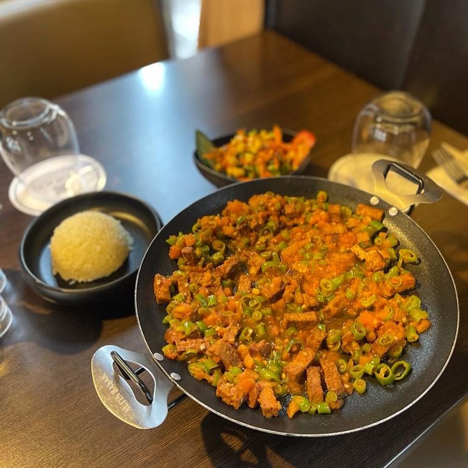 Dish served at the halal restaurant