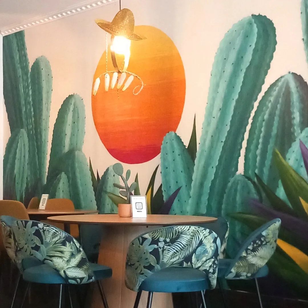 Interior/exterior of the halal restaurant