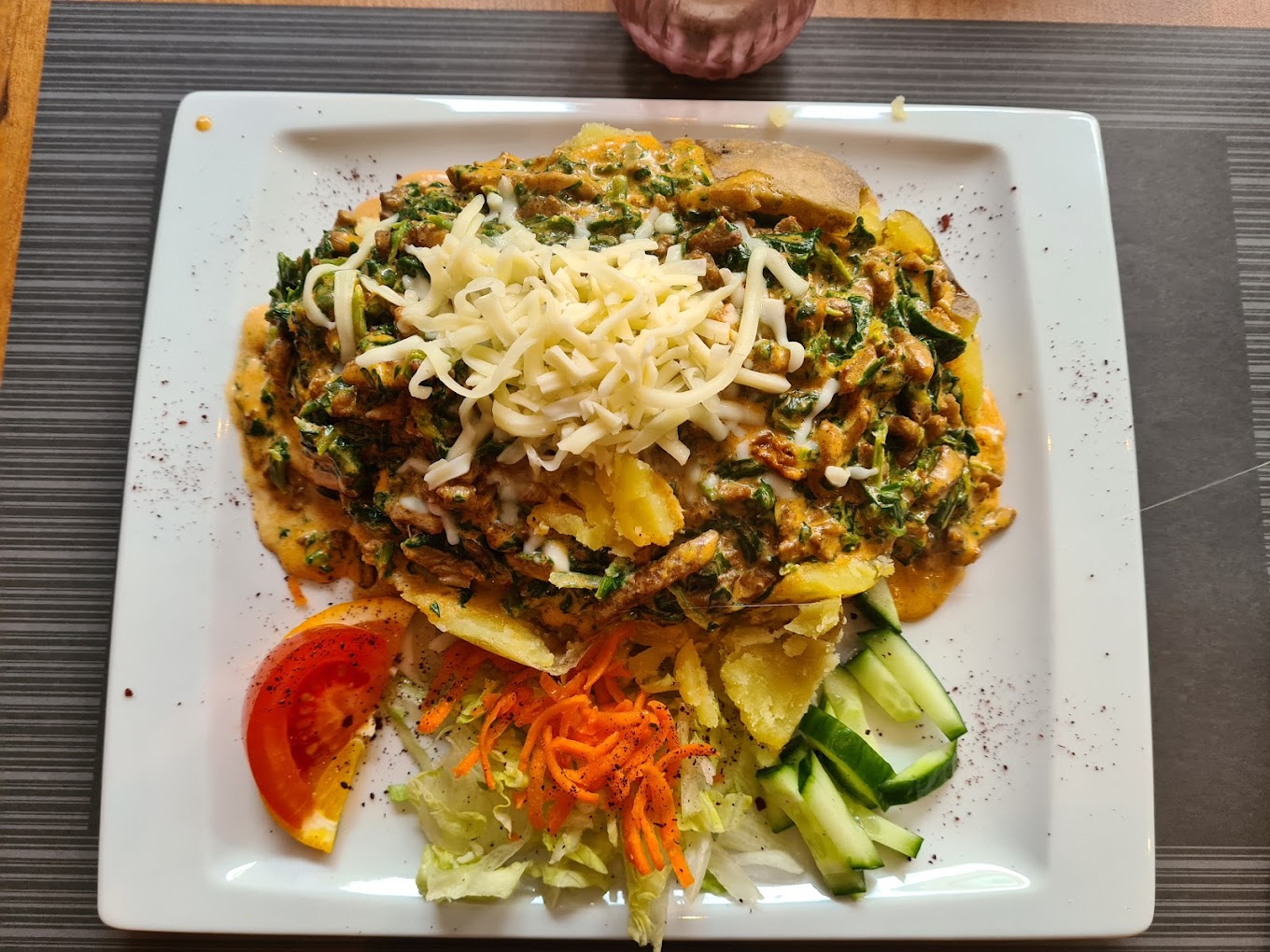 Dish served at the halal restaurant