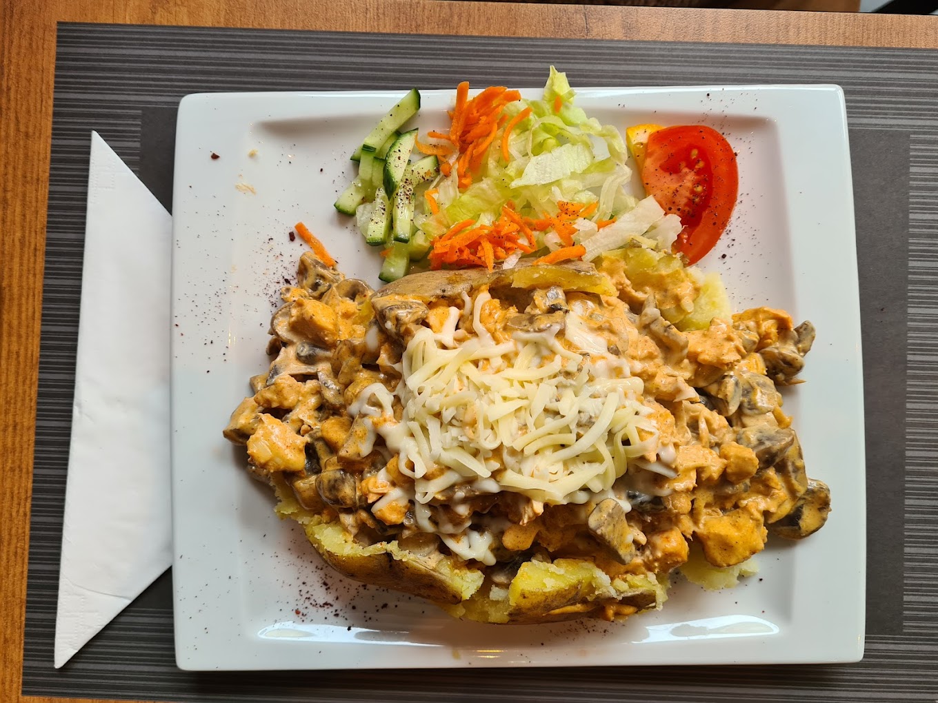 Dish served at the halal restaurant