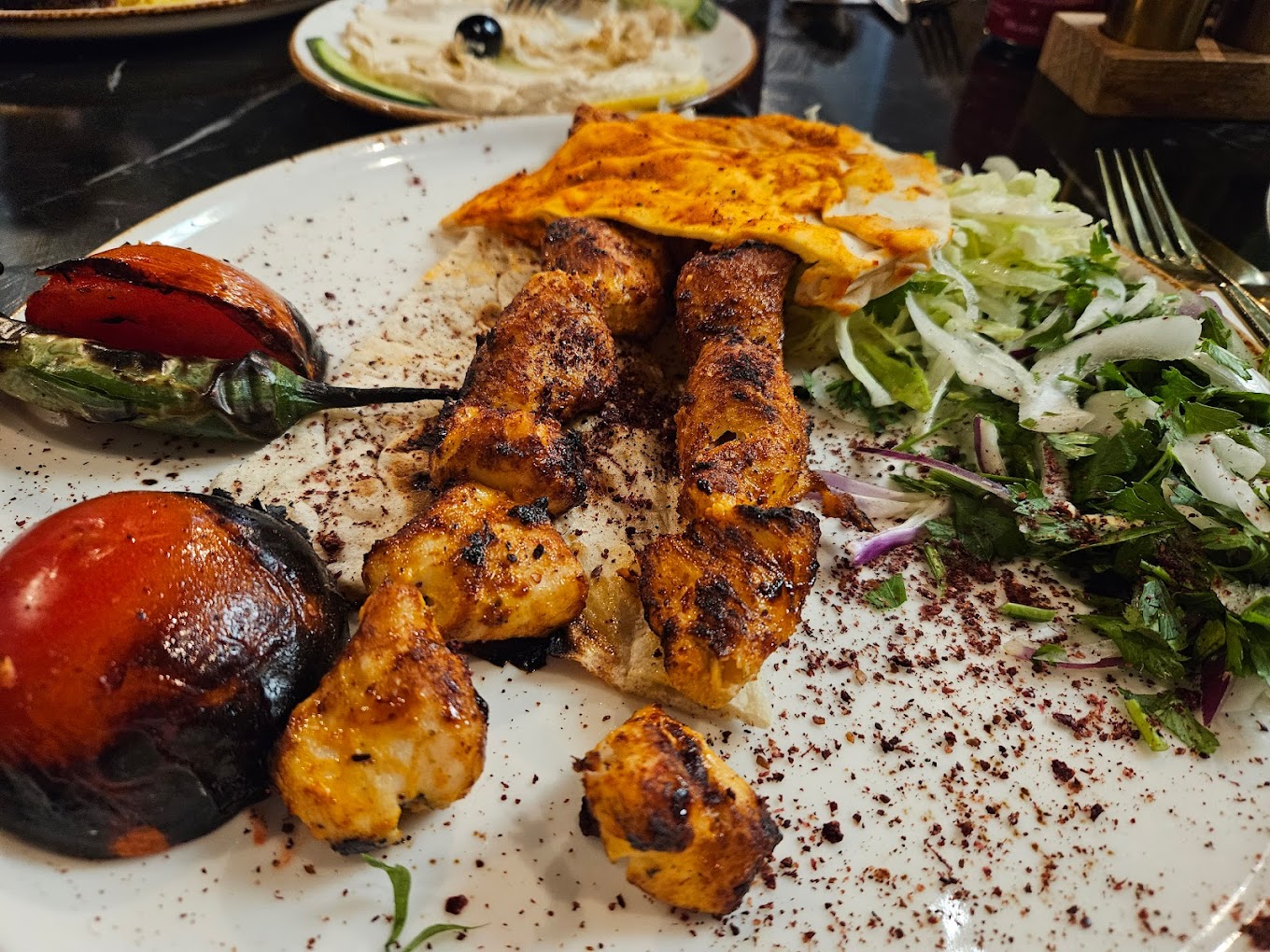 Dish served at the halal restaurant