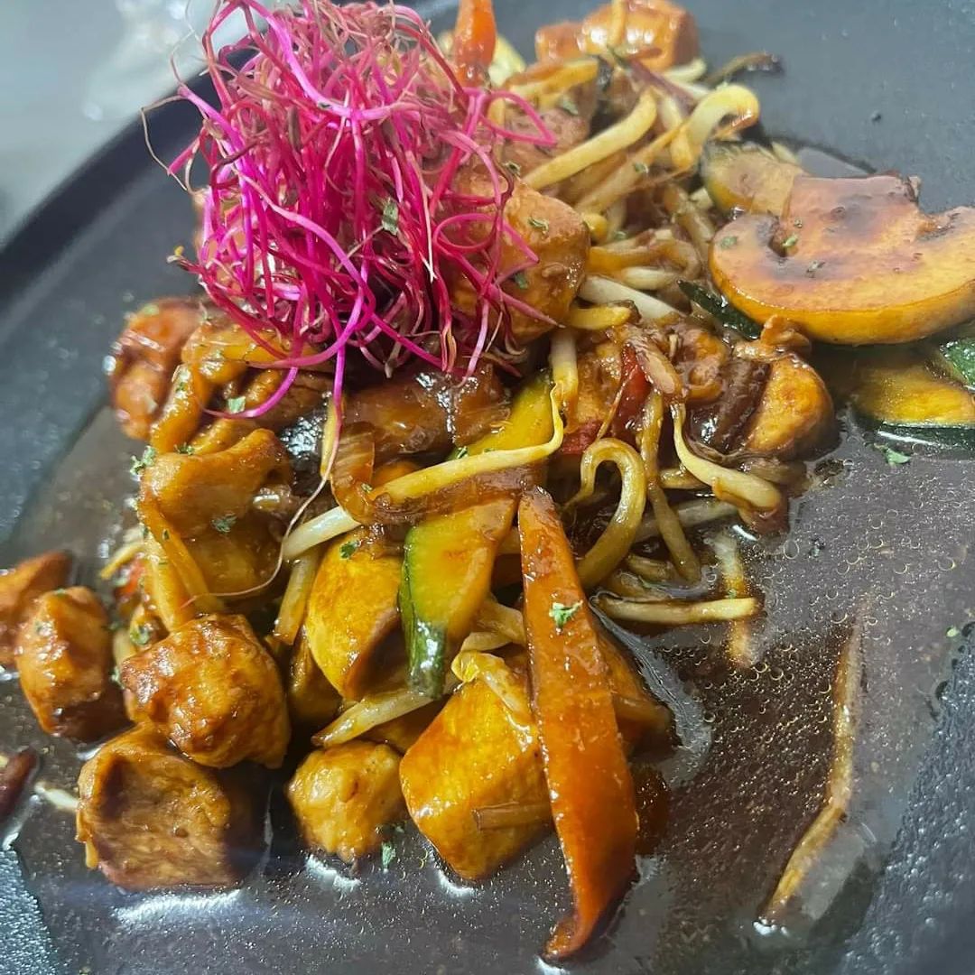 Dish served at the halal restaurant