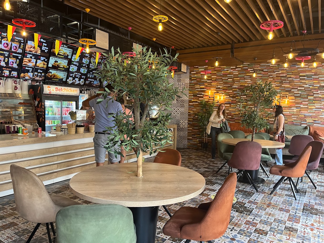 Interior/exterior of the halal restaurant