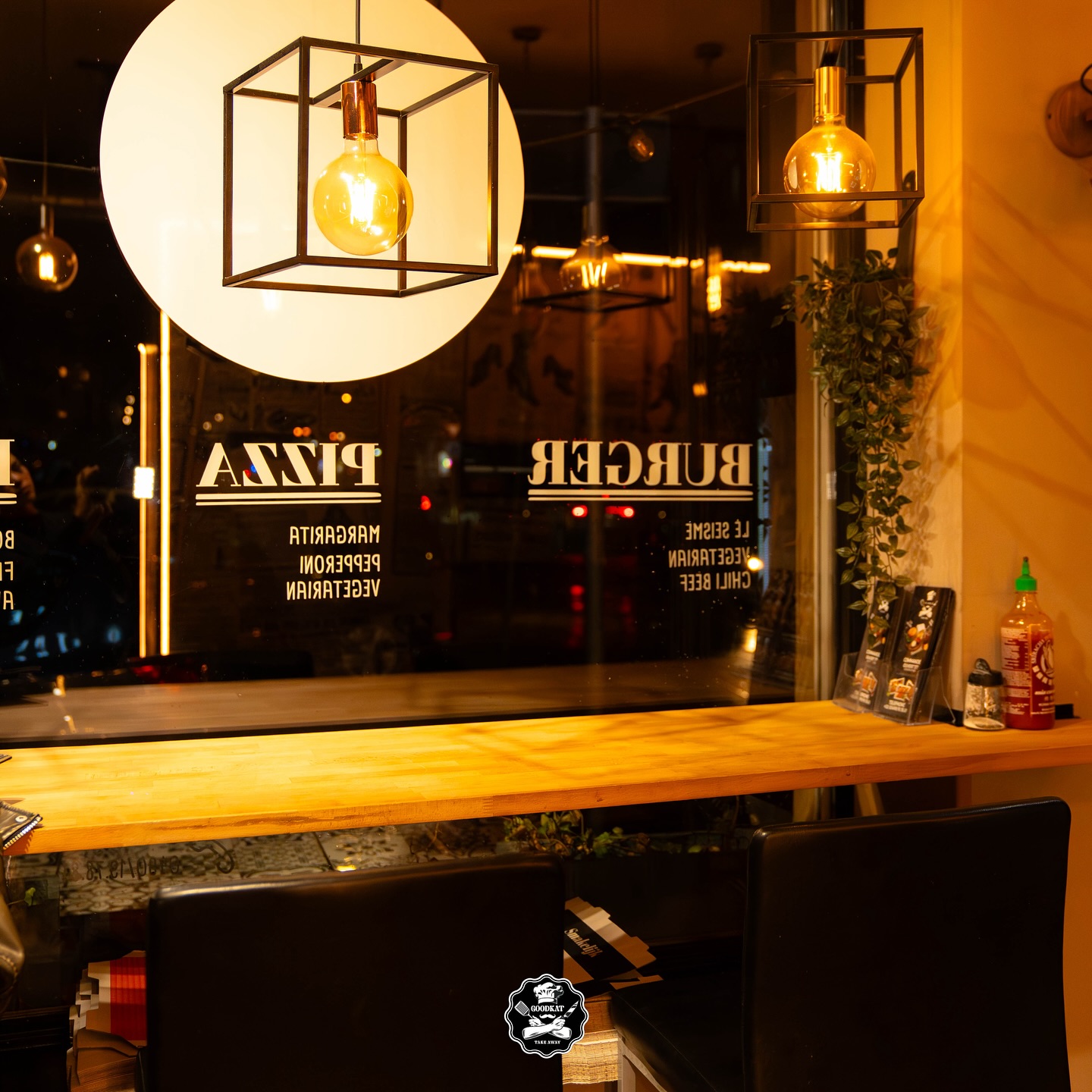 Interior/exterior of the halal restaurant