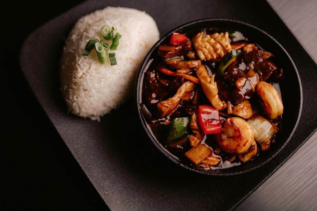 Dish served at the halal restaurant