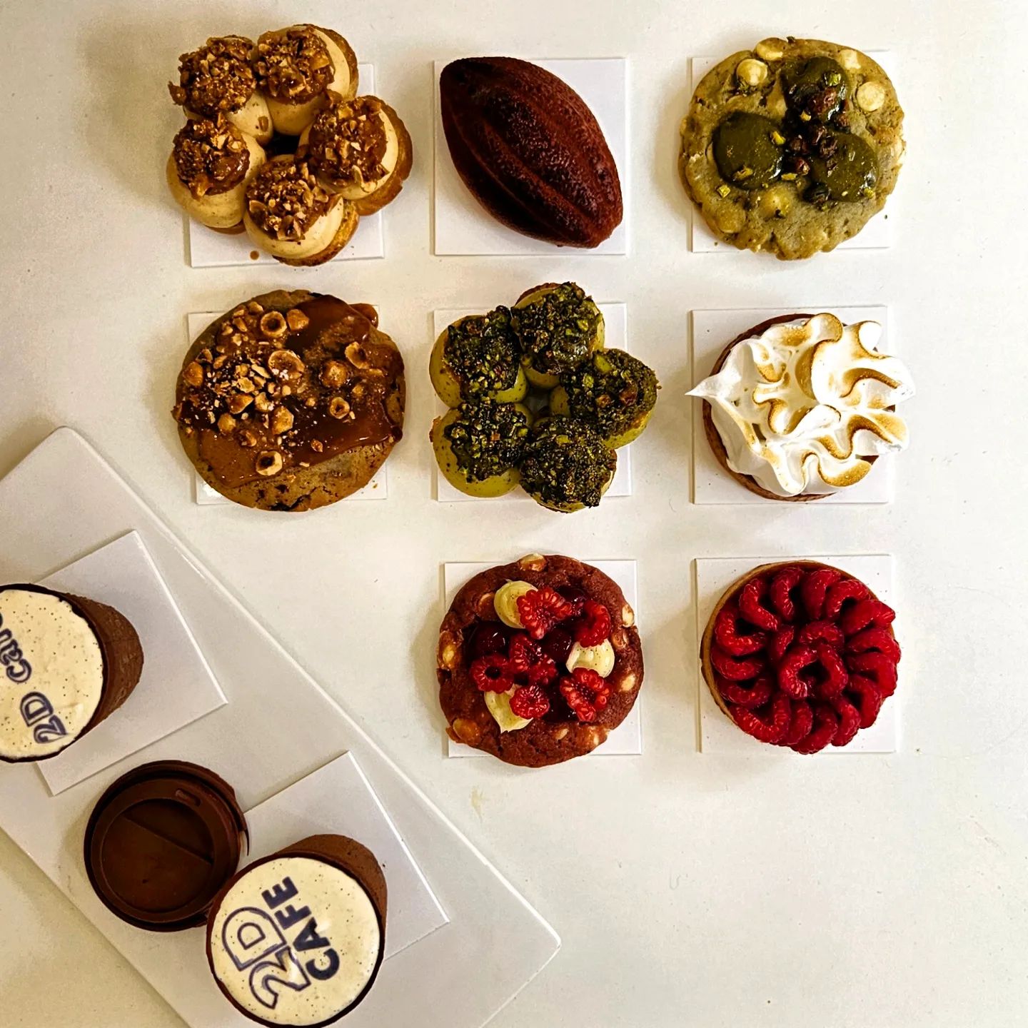 A variety of desserts at 2D Café, a halal restaurant in Molenbeek-Saint-Jean, Belgium.