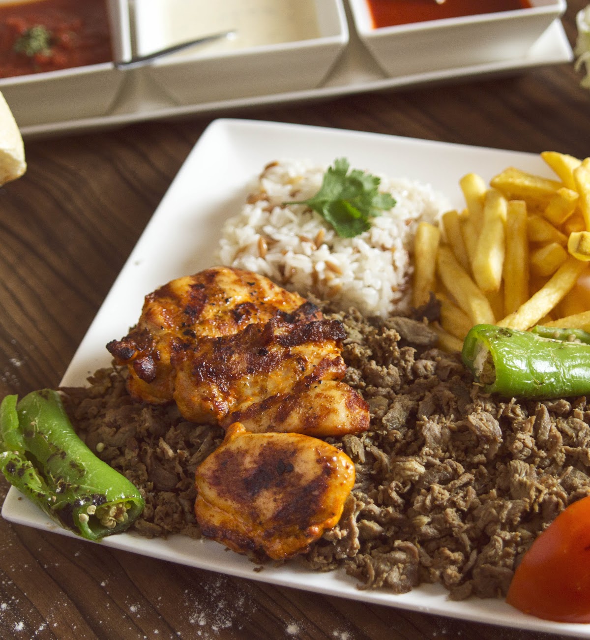 Dish served at the halal restaurant