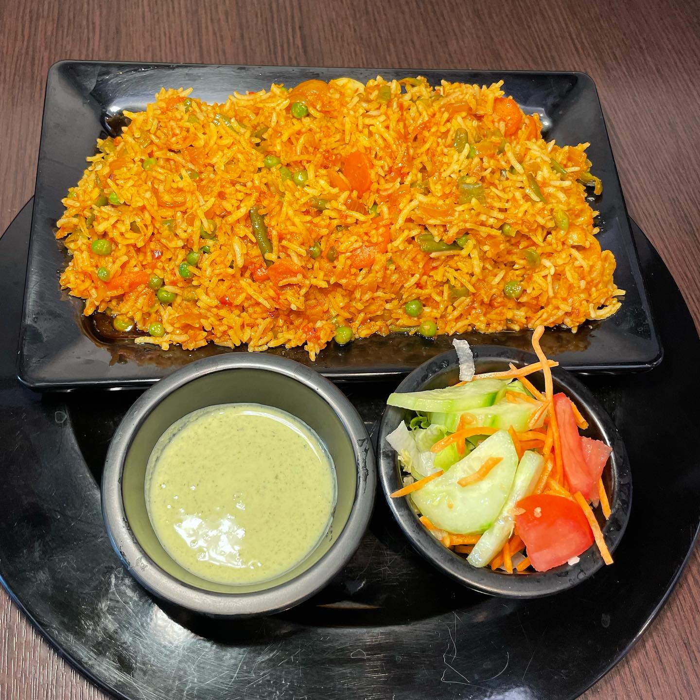 Dish served at the halal restaurant