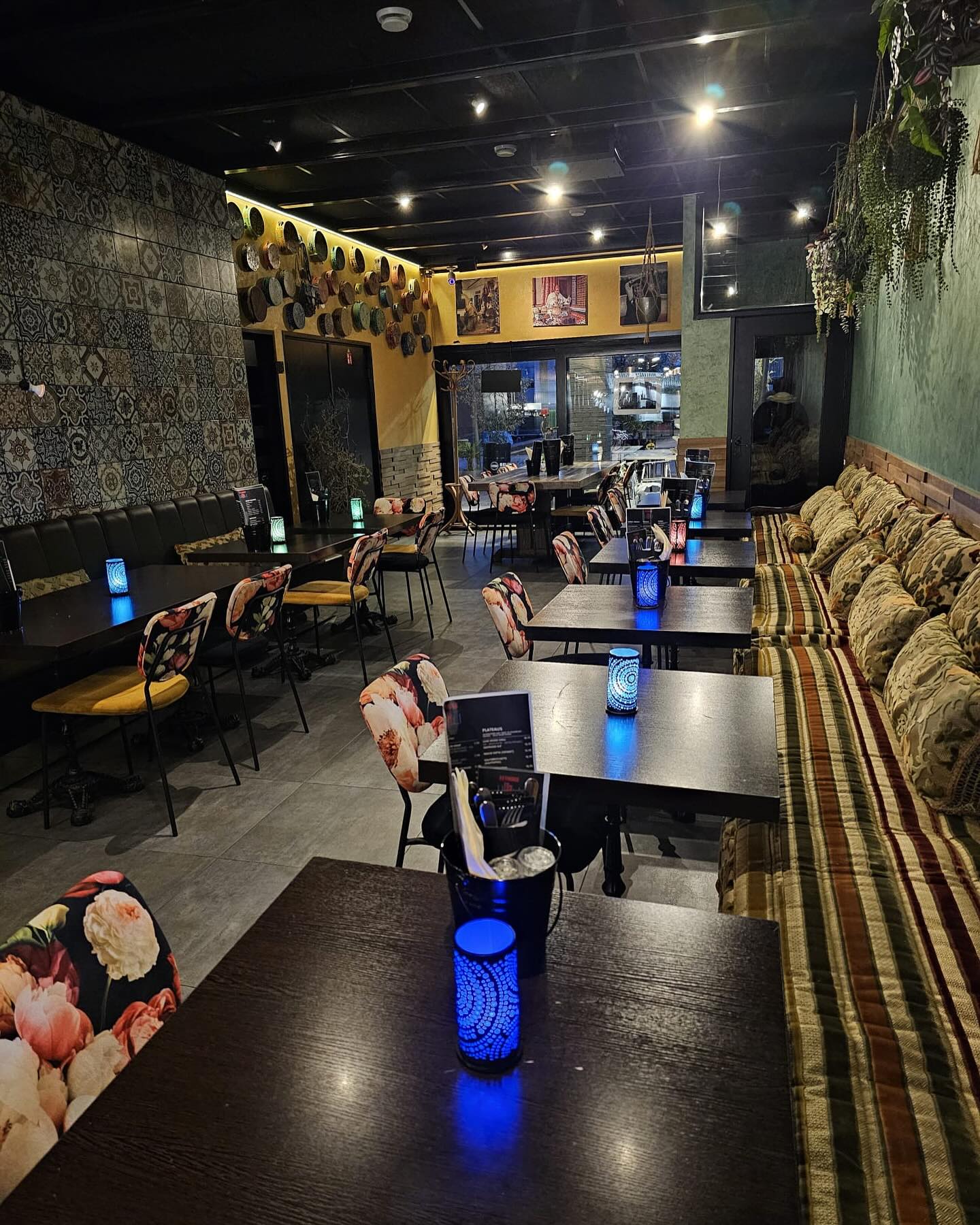 Interior/exterior of the halal restaurant