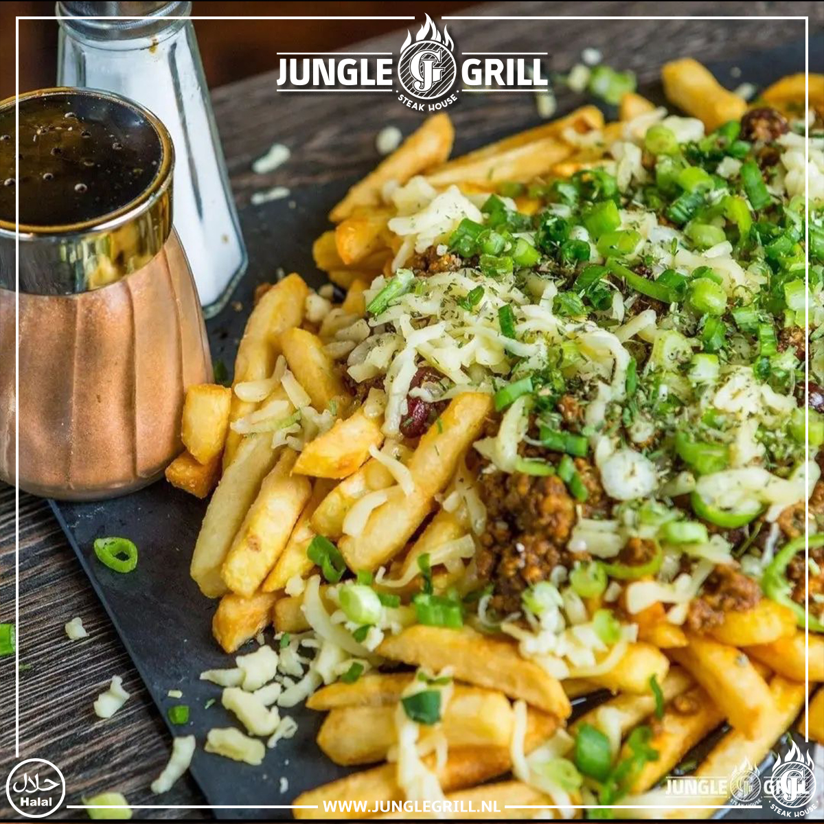 Gerecht geserveerd in het halal restaurant
