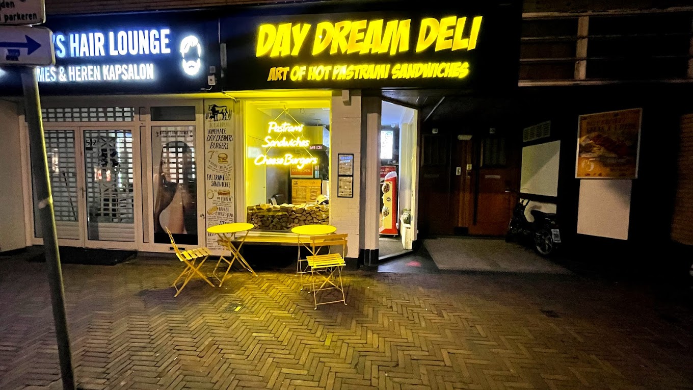 Interior/exterior of the halal restaurant