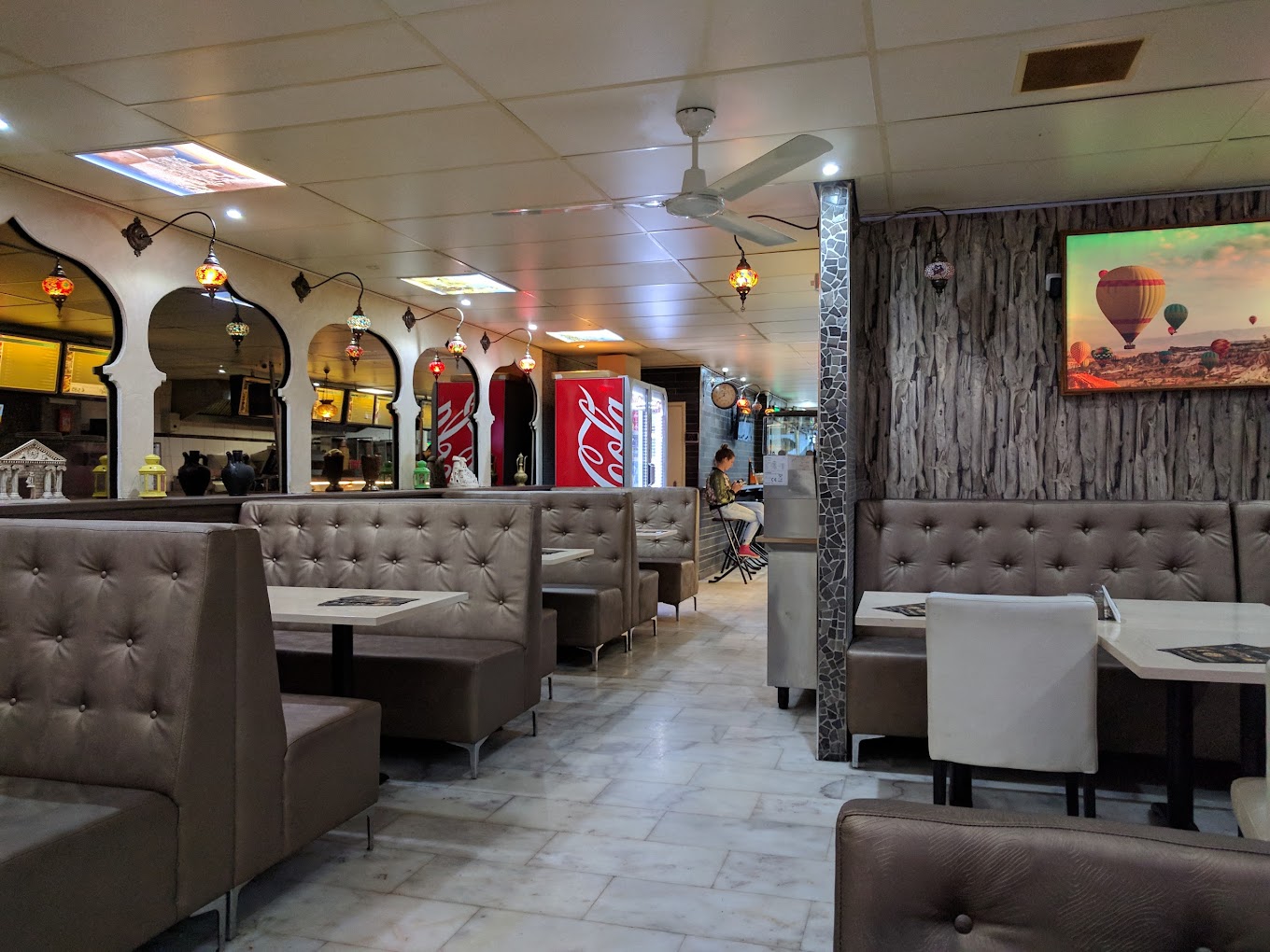 Interior/exterior of the halal restaurant
