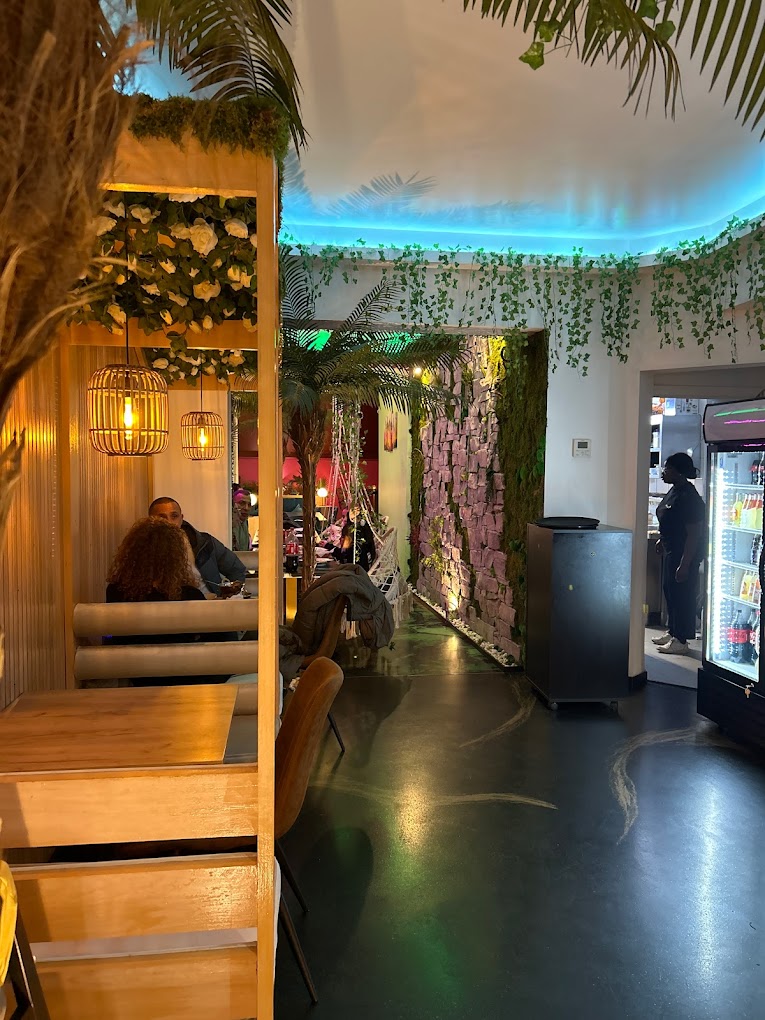 Interior/exterior of the halal restaurant