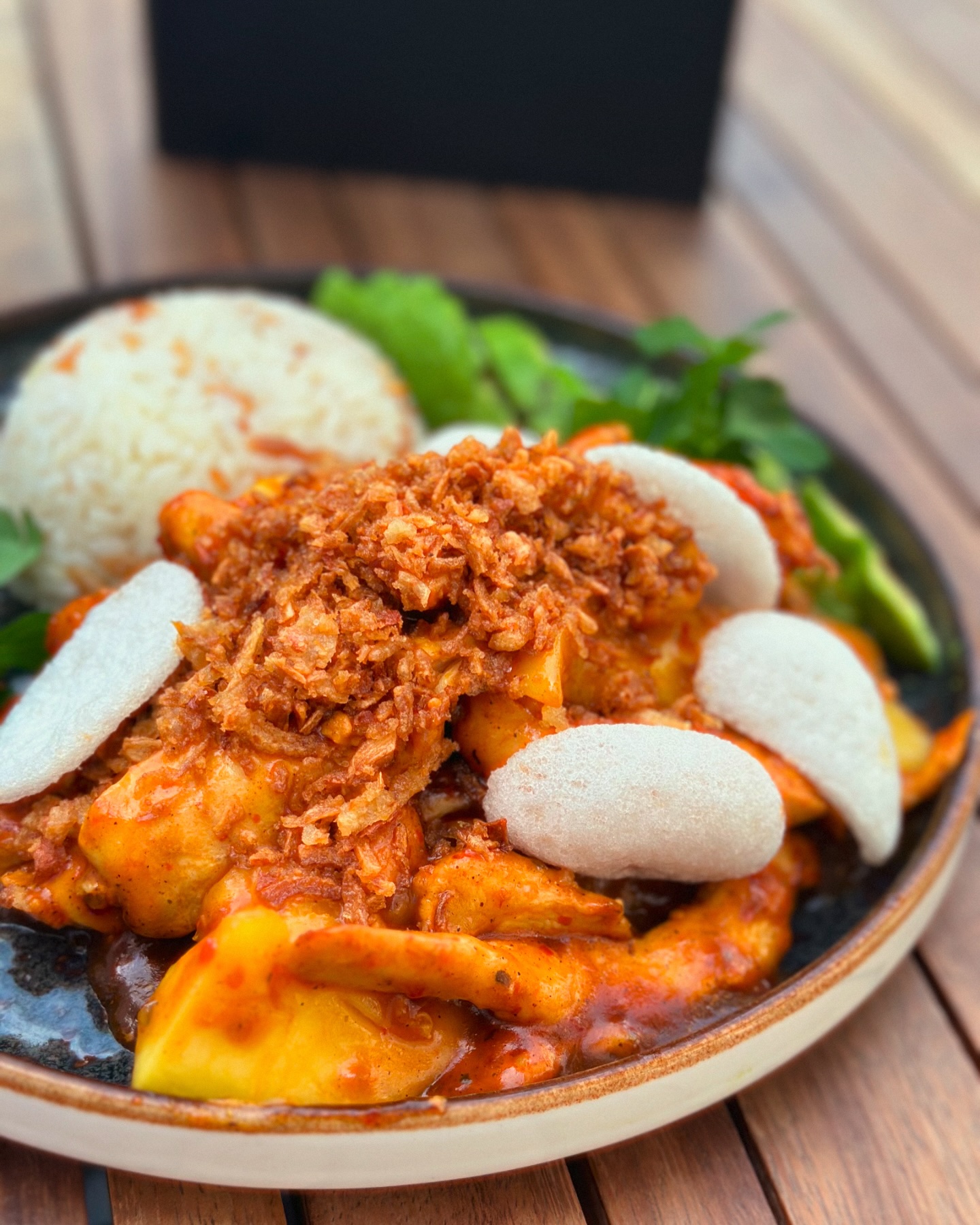 Dish served at the halal restaurant
