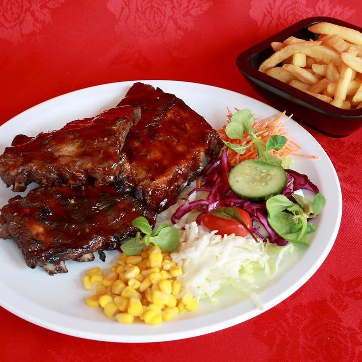 Dish served at the halal restaurant
