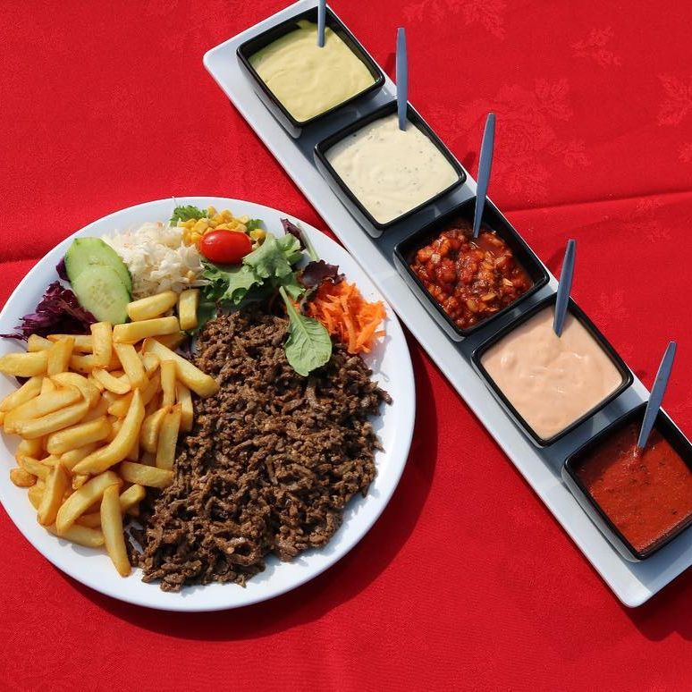 Dish served at the halal restaurant