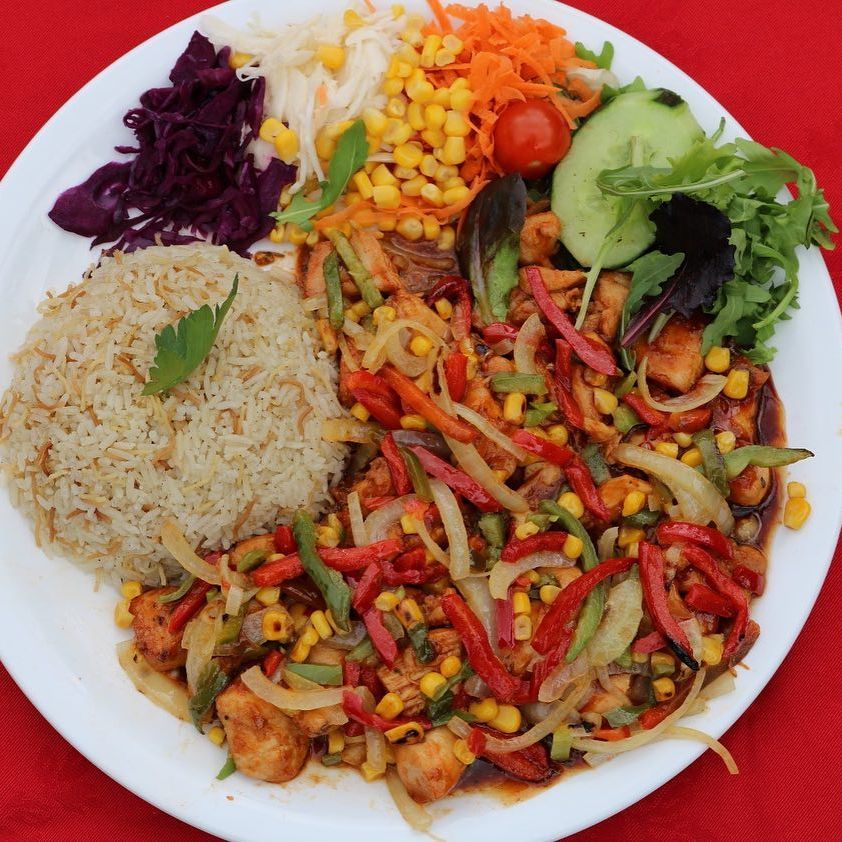 Dish served at the halal restaurant