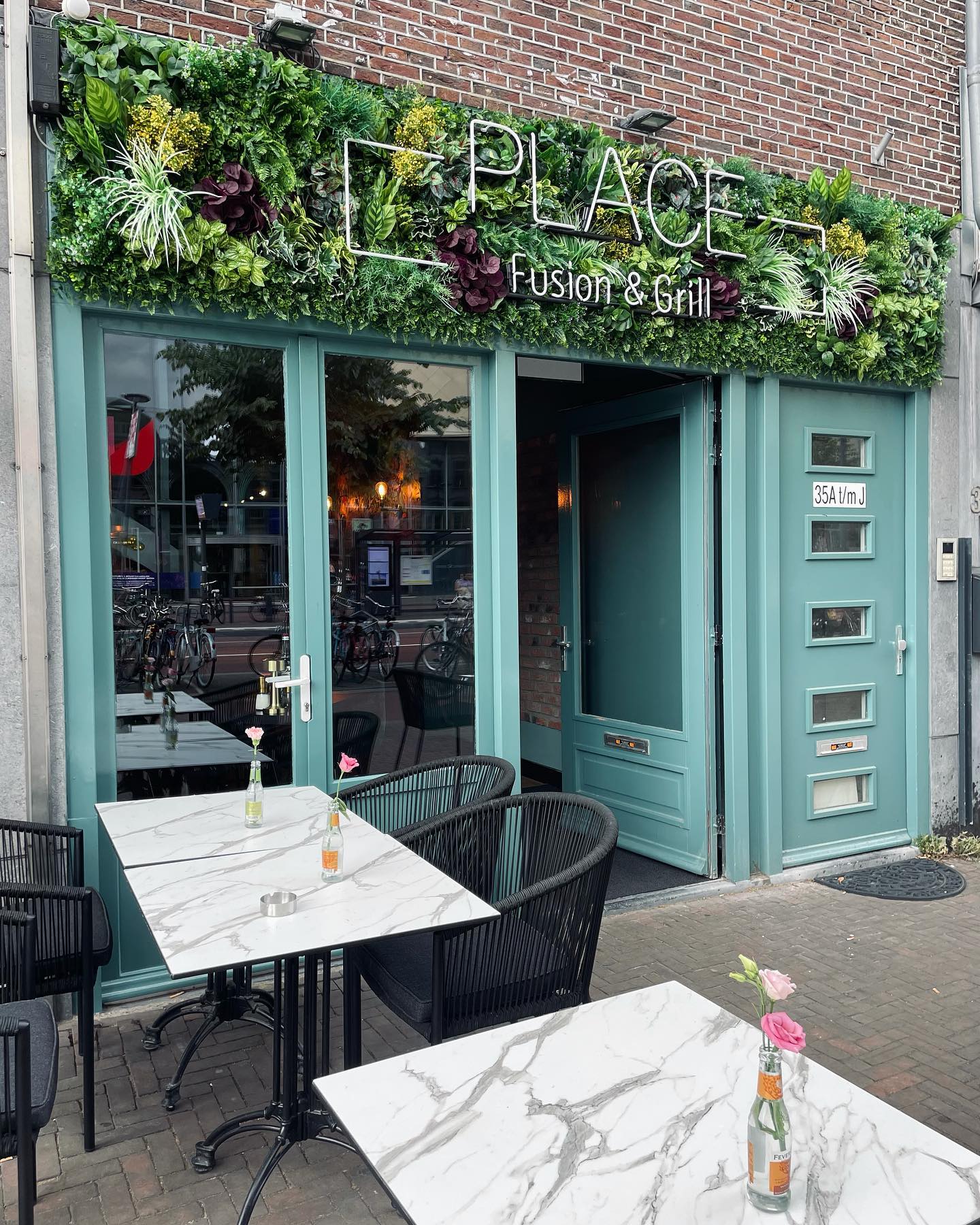 Interior/exterior of the halal restaurant