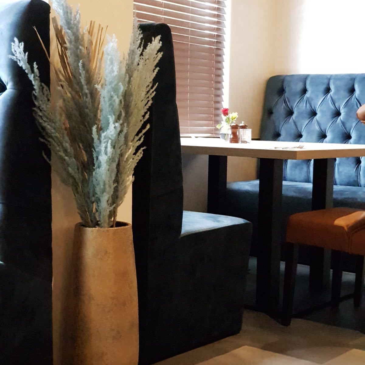 Interior/exterior of the halal restaurant