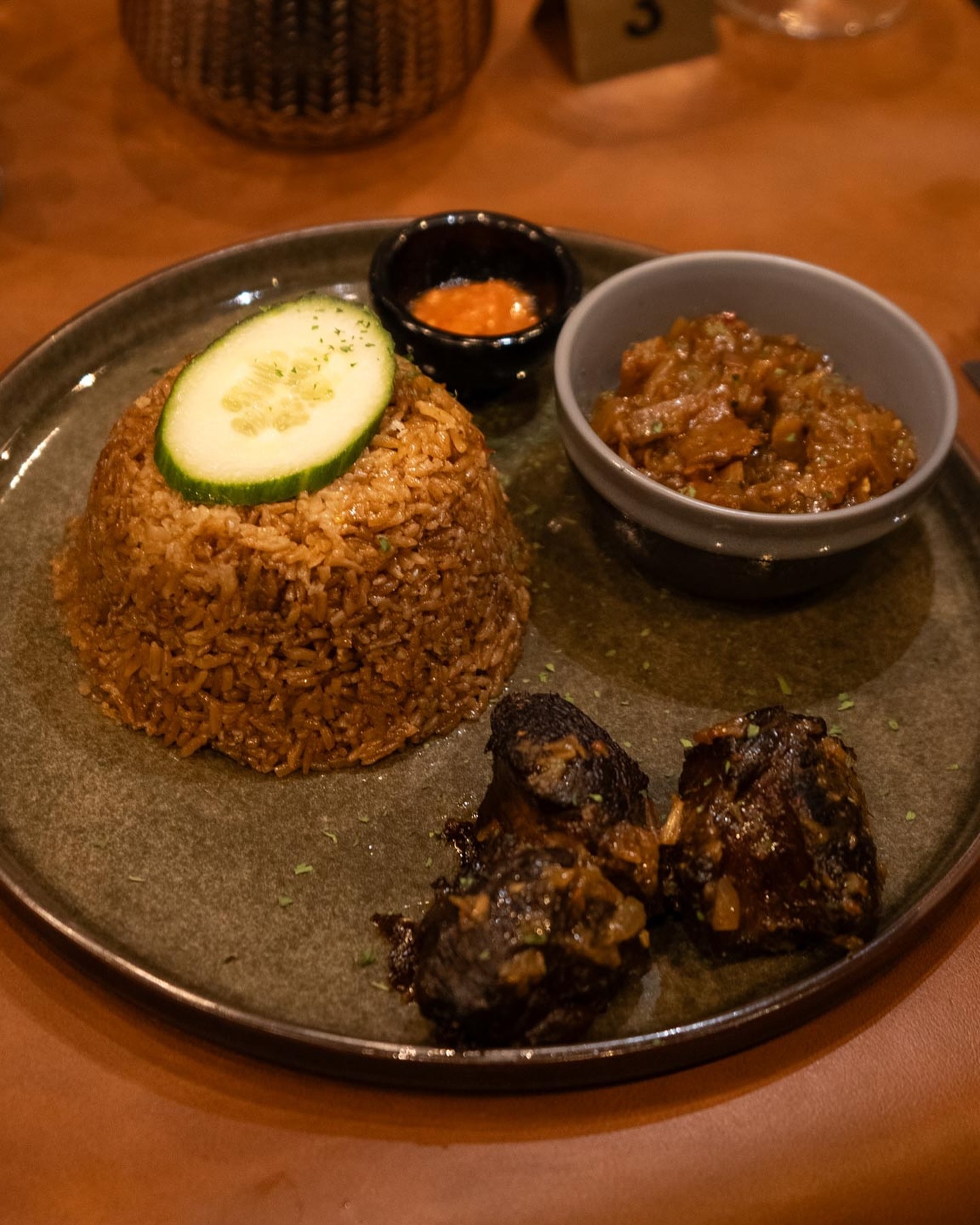 Dish served at the halal restaurant