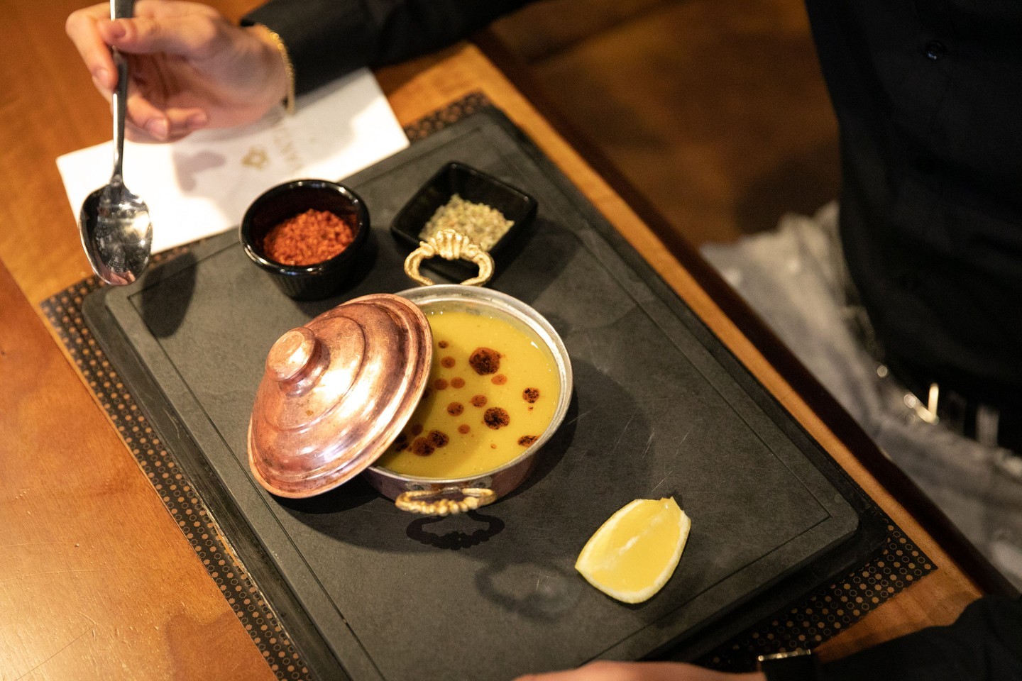 Dish served at the halal restaurant