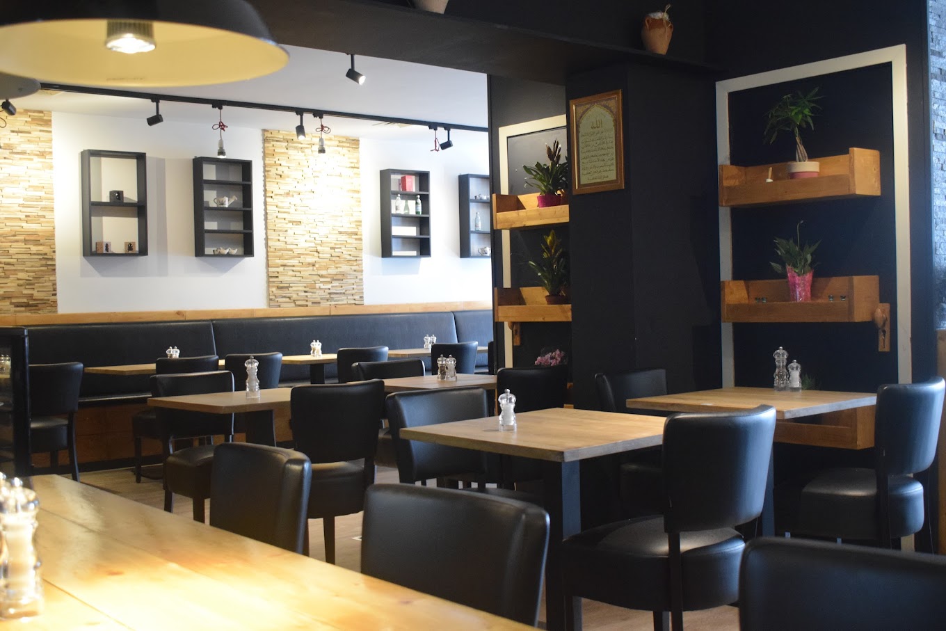 Interior/exterior of the halal restaurant