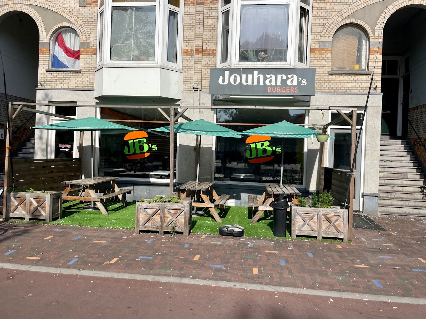 Interior/exterior of the halal restaurant
