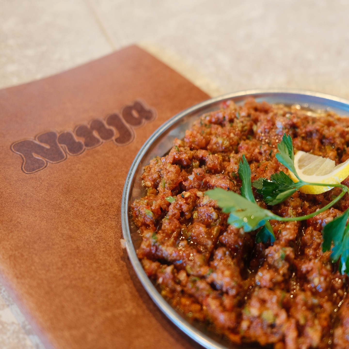 Plat servi au restaurant halal