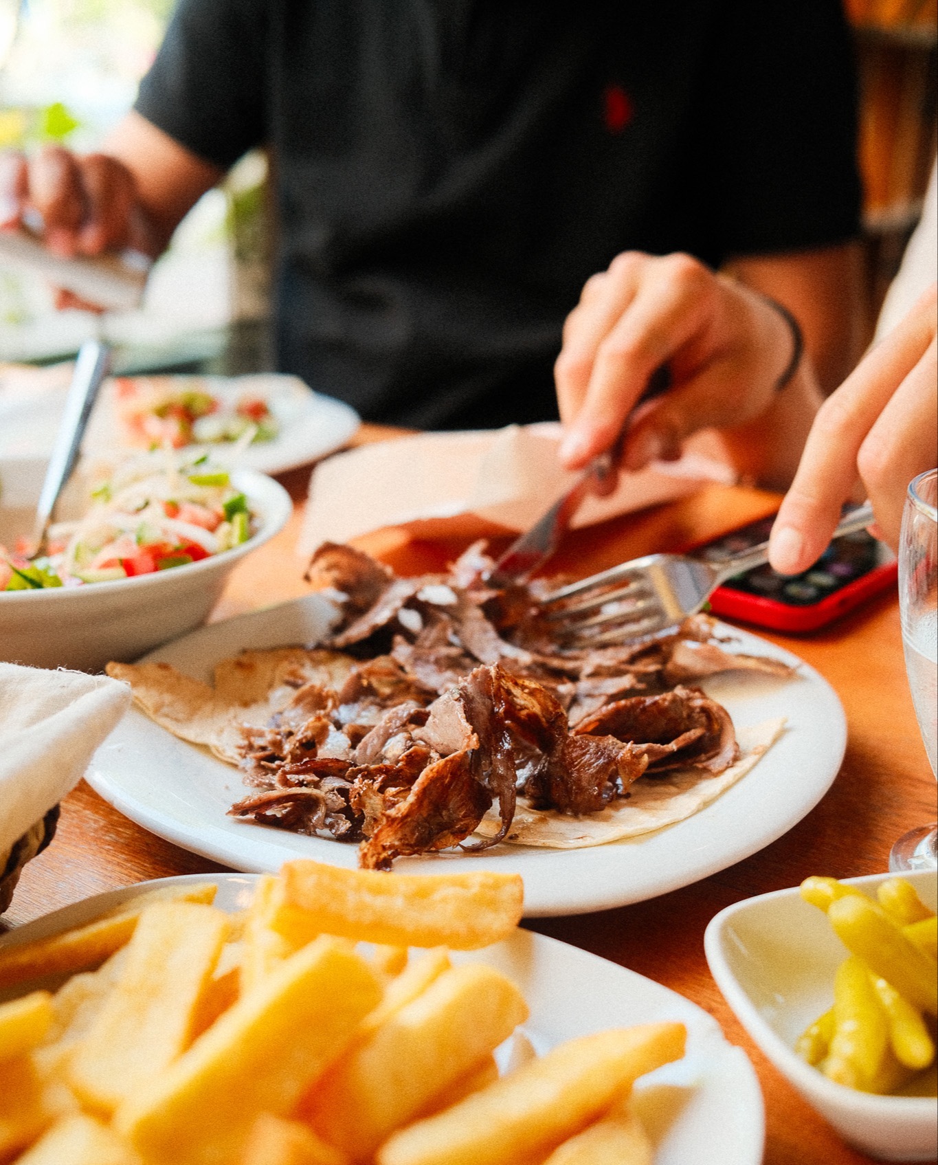 Plat servi au restaurant halal