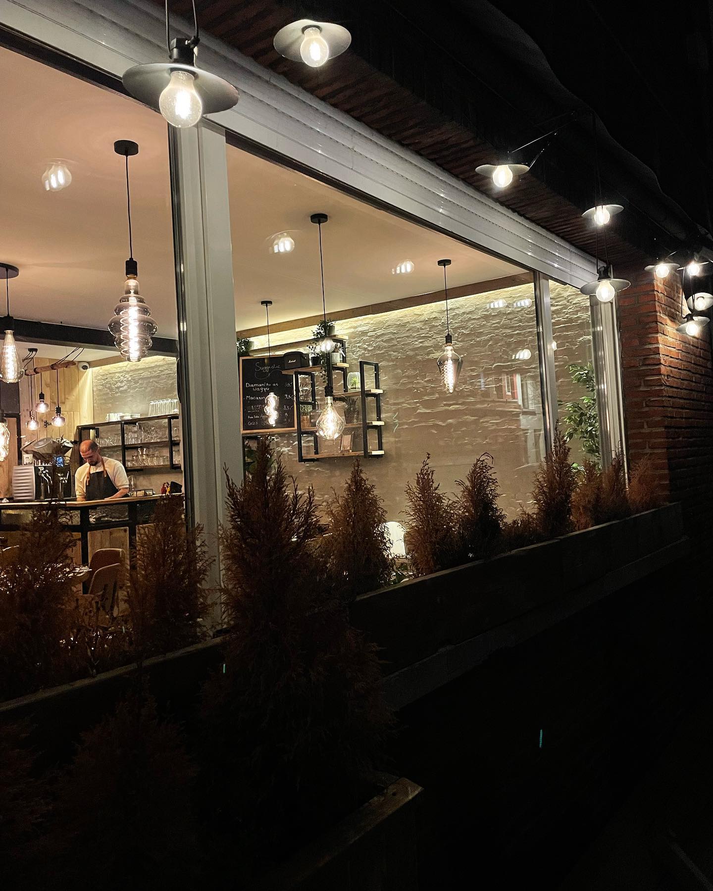 Interior/exterior of the halal restaurant