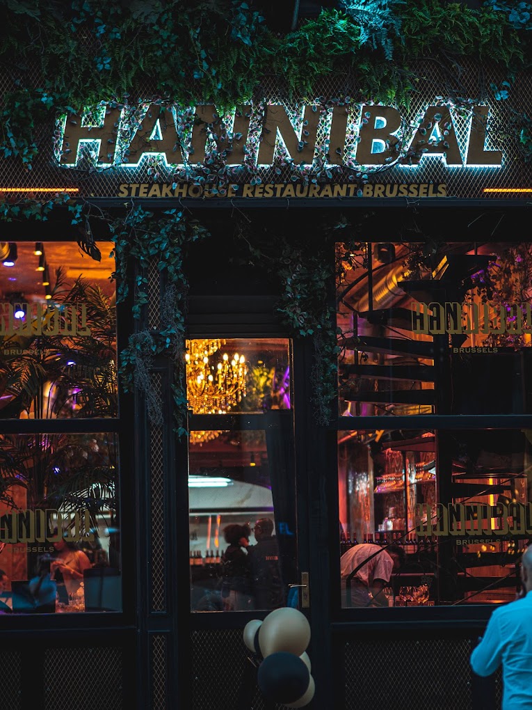 Interior/exterior of the halal restaurant